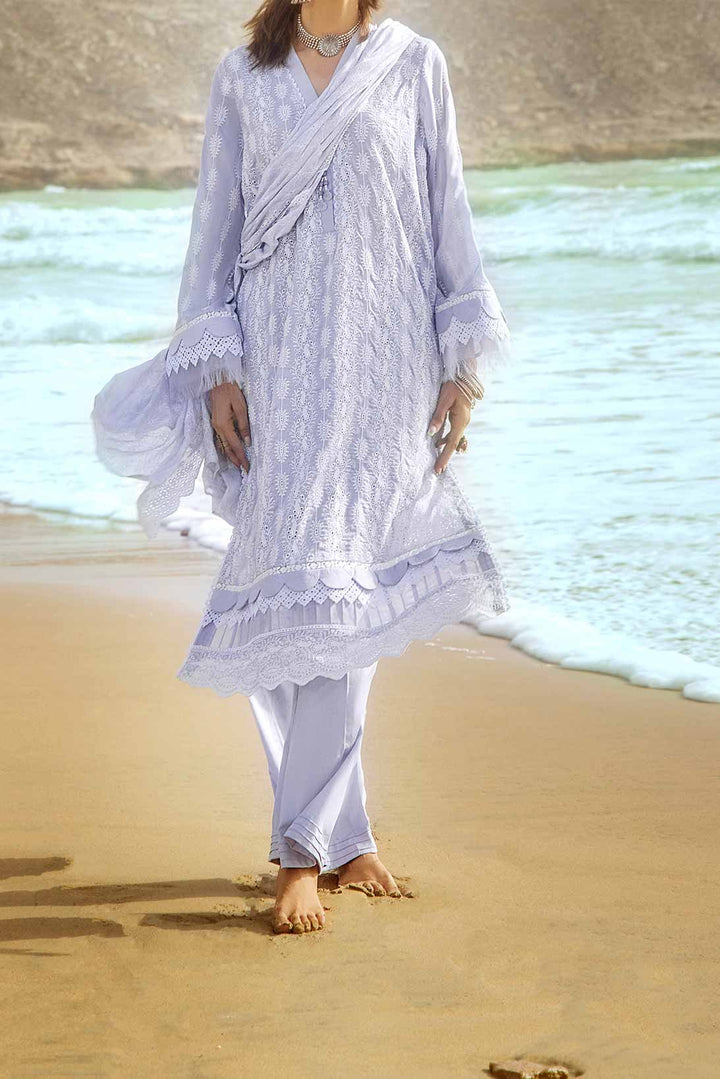 3PC- Unstitched Embroidered Chikankari Suit PW9497