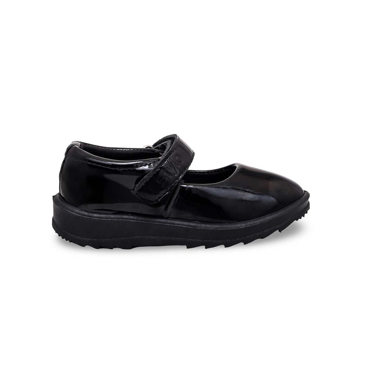 Girls Black Patent School Shoes SK0050