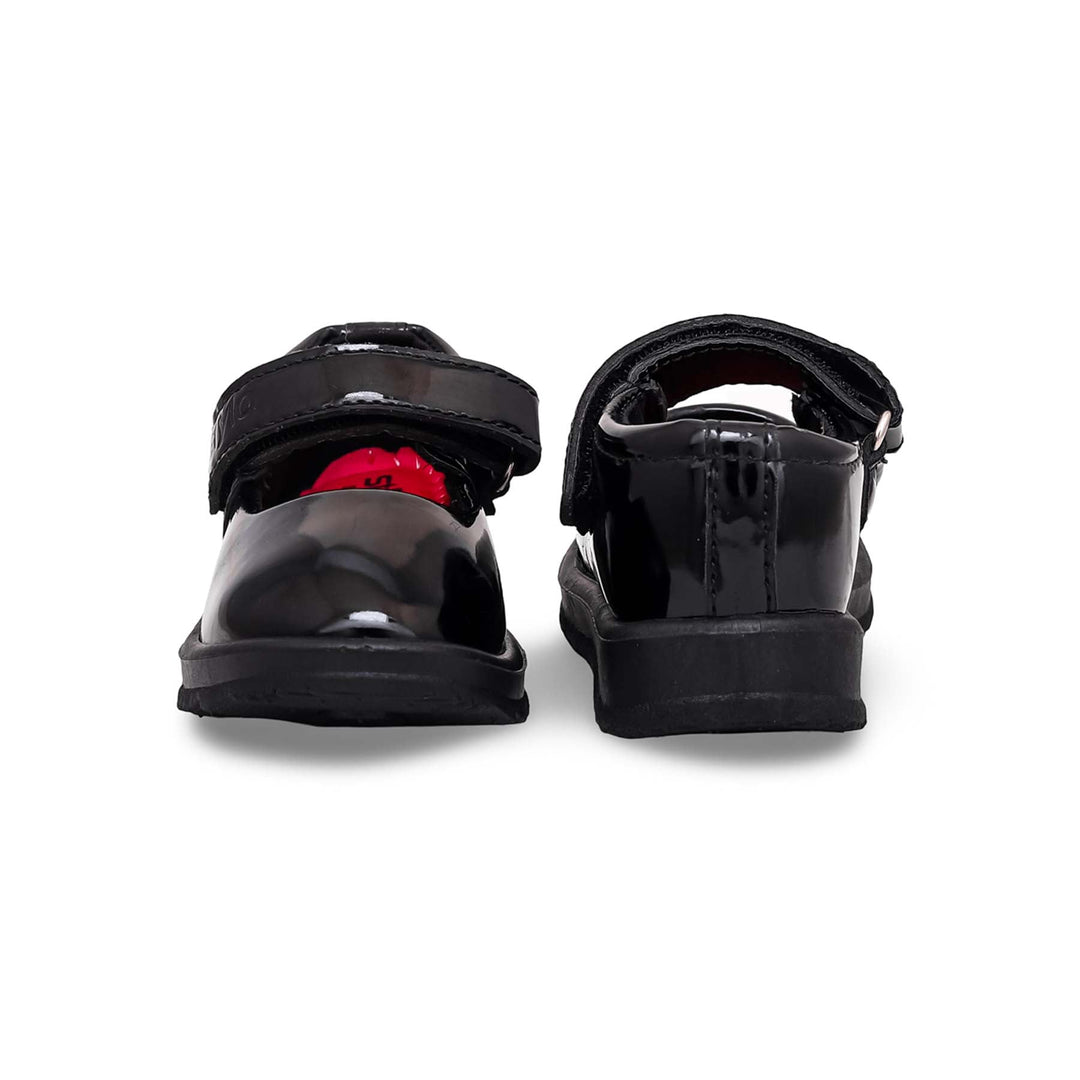 Girls Black Patent School Shoes SK0050