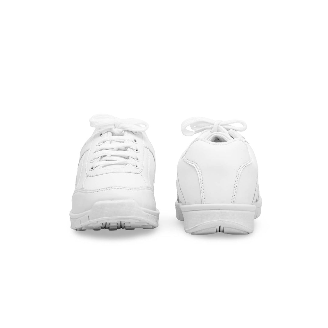 Girls White Sports School Shoes SK0057