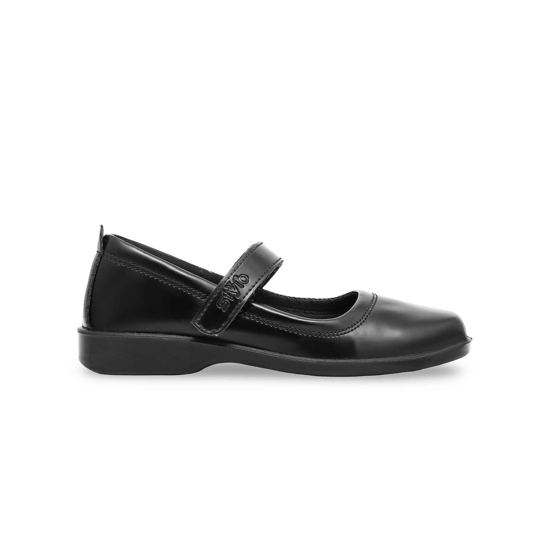 Girls Black Uniform School Shoes SK0061