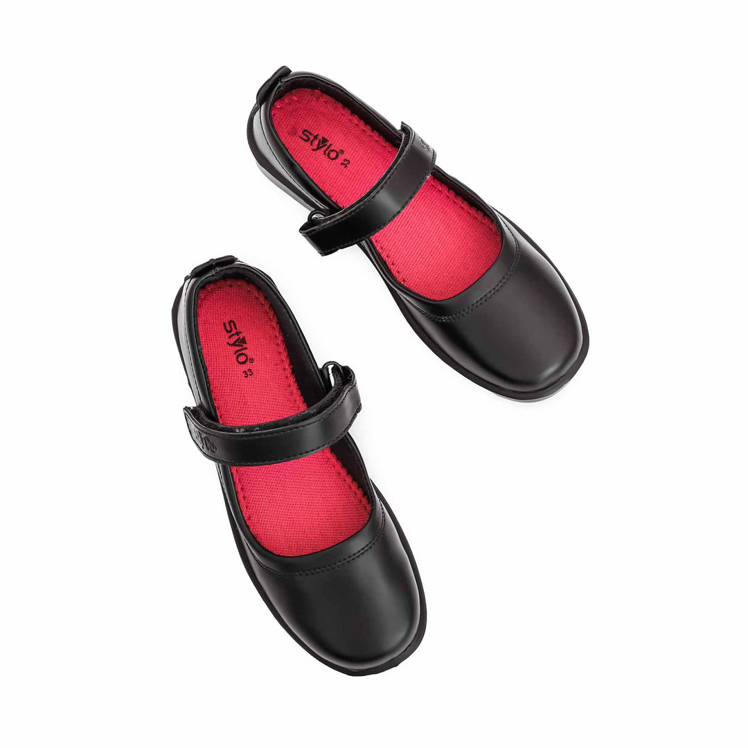 Girls Black Uniform School Shoes SK0061
