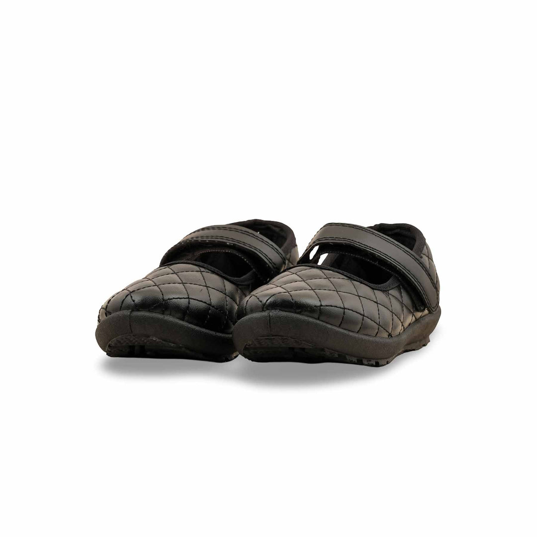 Girls Black School Shoes SK0075
