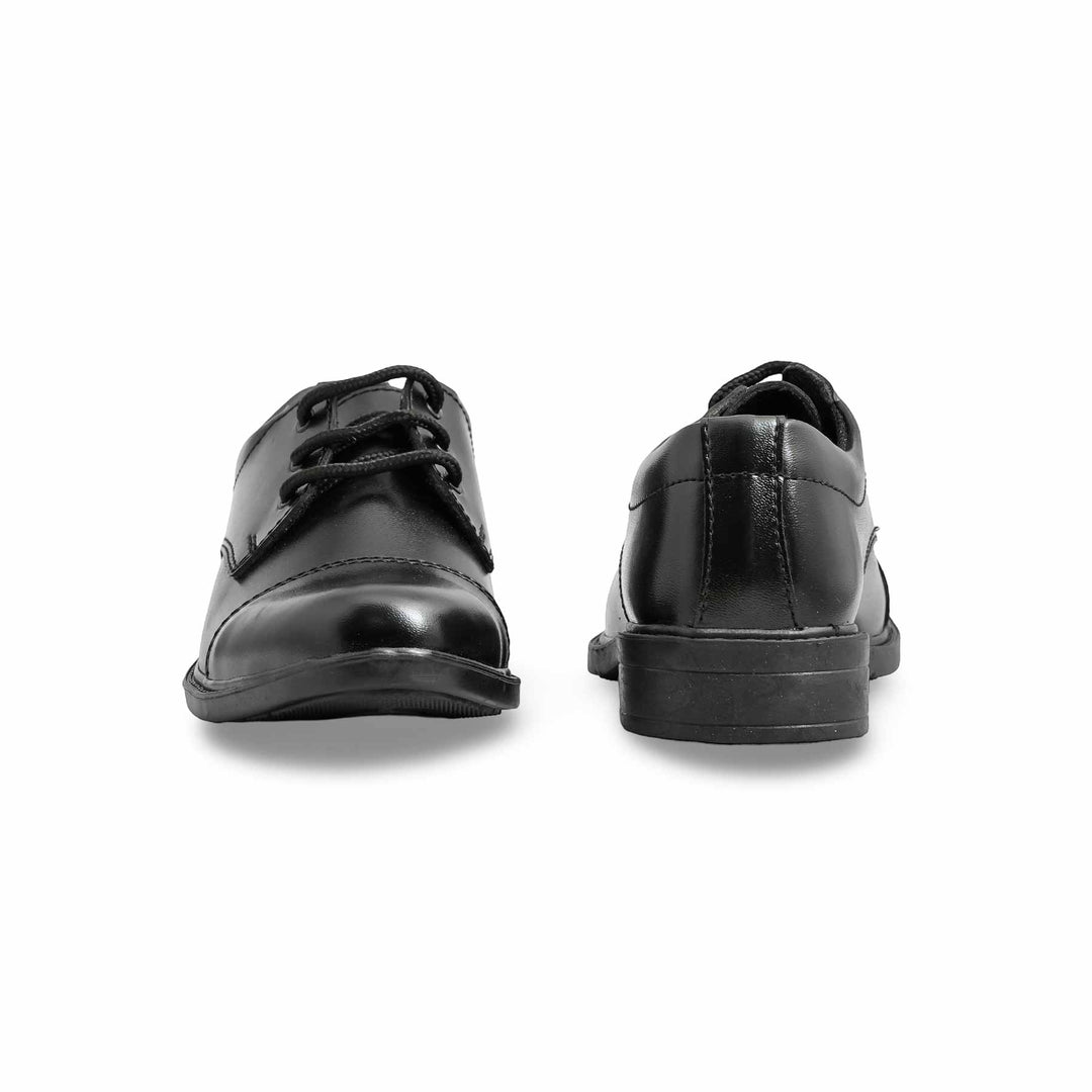 Boys Black Lace Up School Shoes SK0083