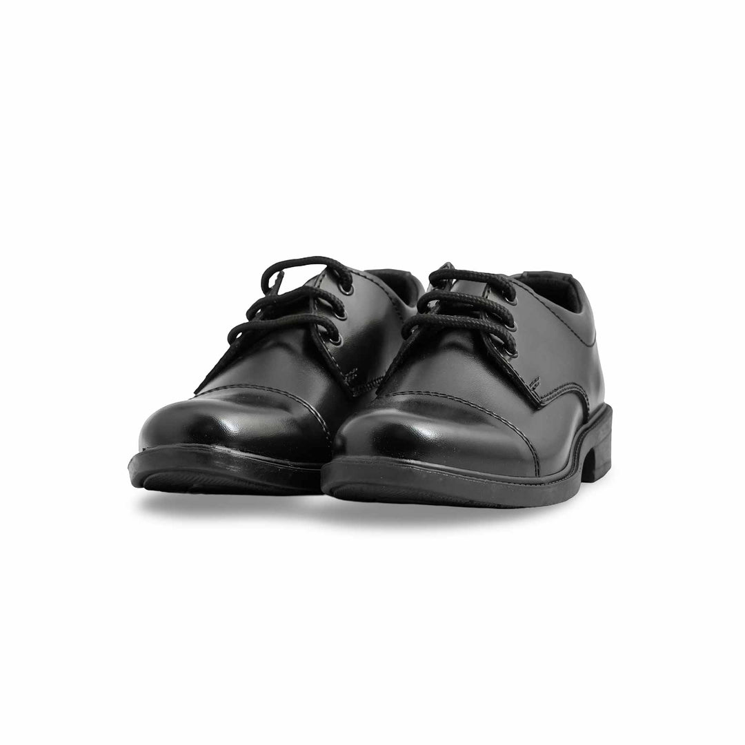 Boys Black Lace Up School Shoes SK0083
