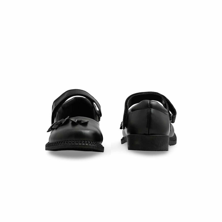 Girls Black Velcro Strap School Shoes SK0085