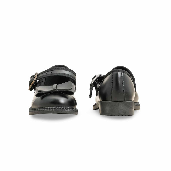 Girls Black Velcro Strap School Shoes SK0088