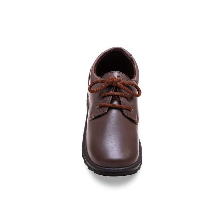 Boys Brown Lace Up Schools Shoes SK1064
