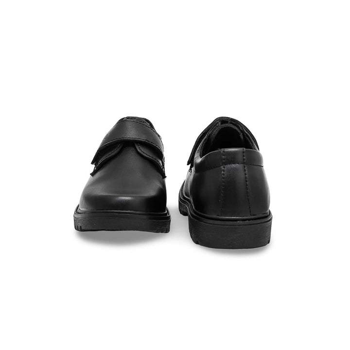 Boys Black Velcro Strap School Shoes SK1077