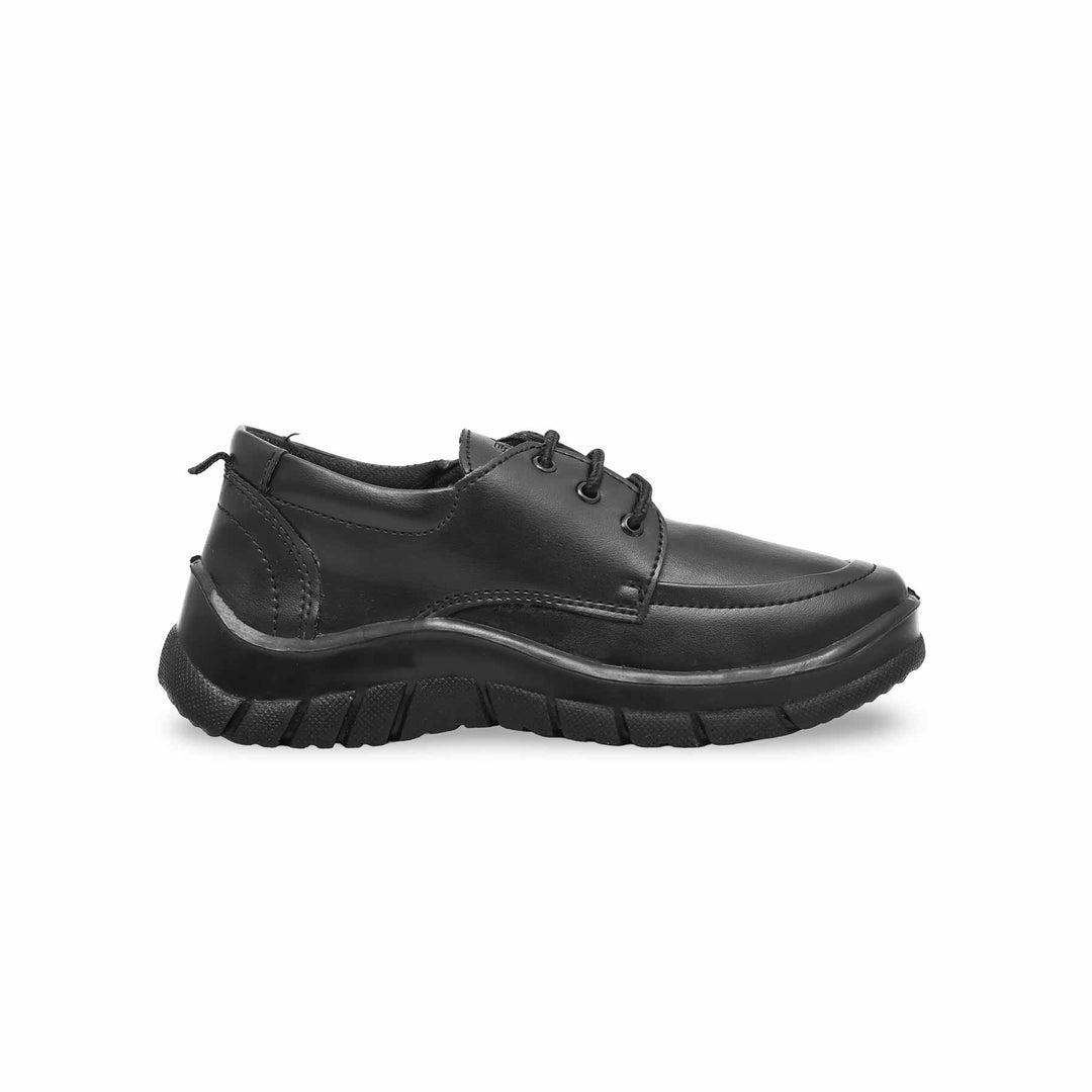 Boys Black Lace Up School Shoes SK1079