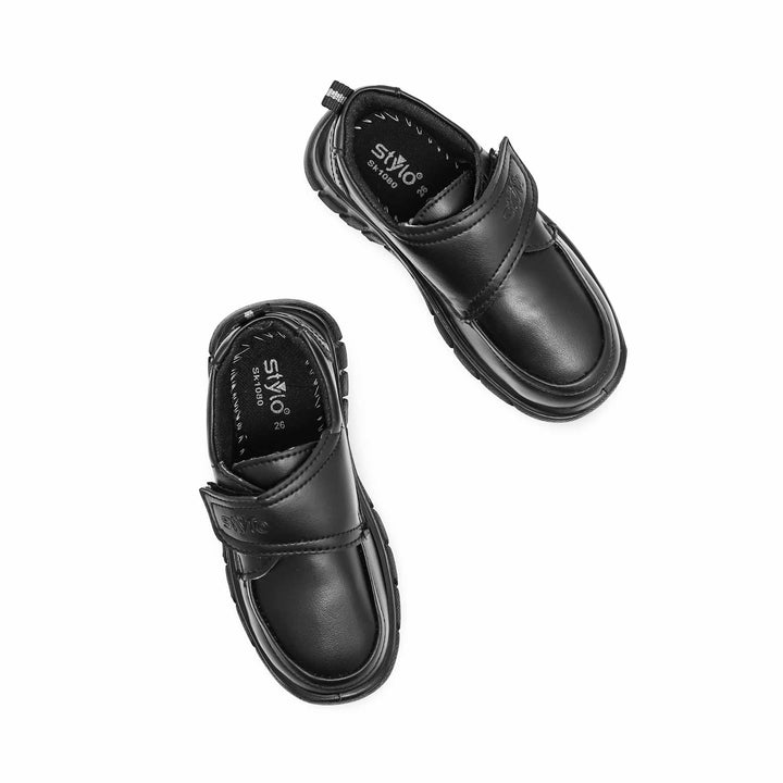 Boys Black Velcro School Shoes SK1080