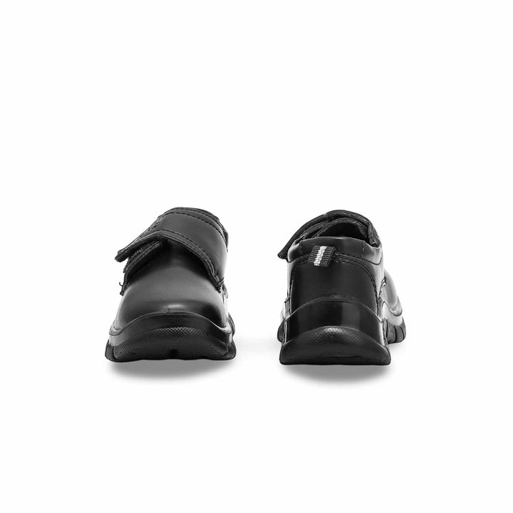 Boys Black Velcro Strap School Shoes SK1083