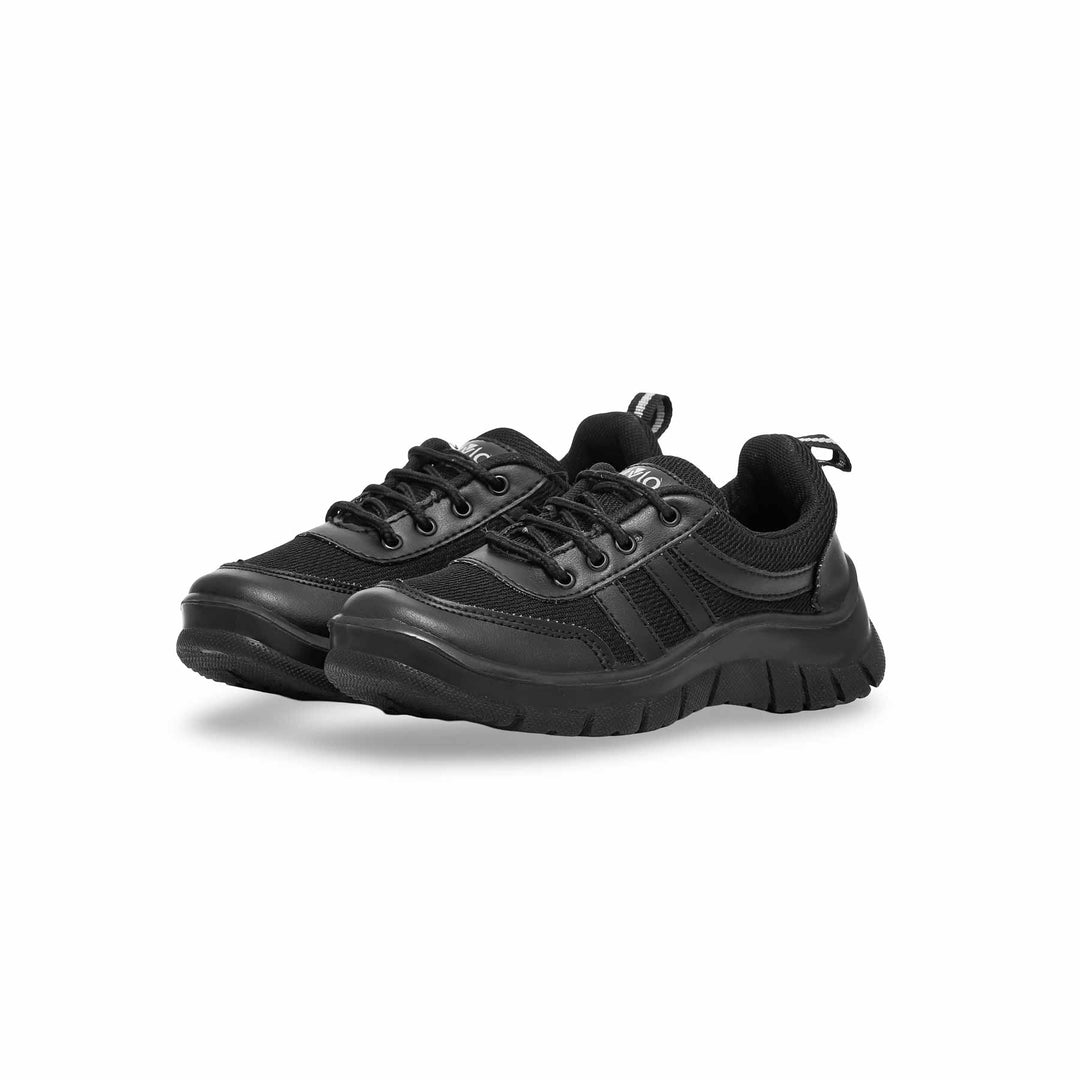 Boys Black Sports School Shoes SK1086