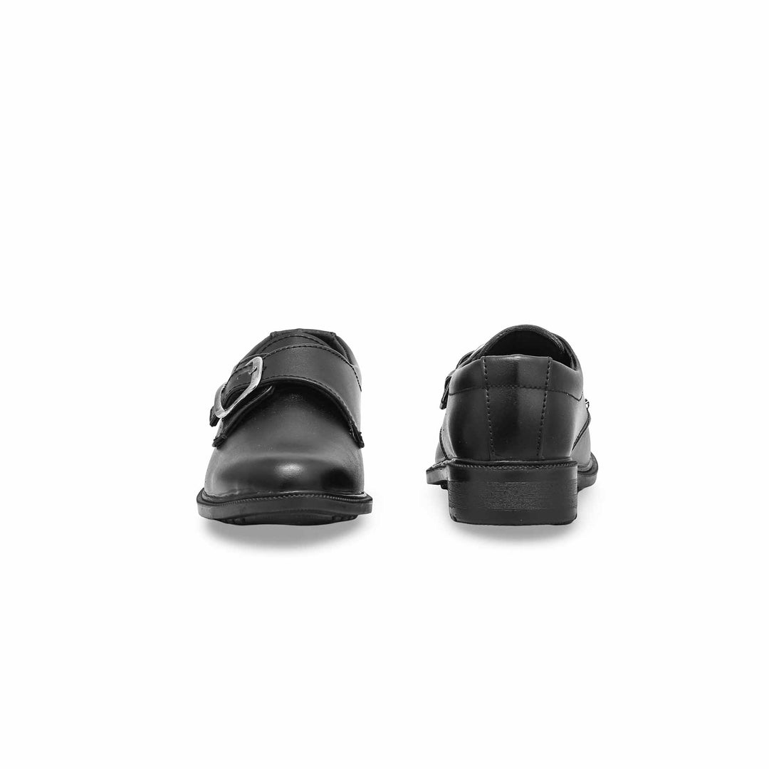 Boys Black Buckle School Shoes SK1089