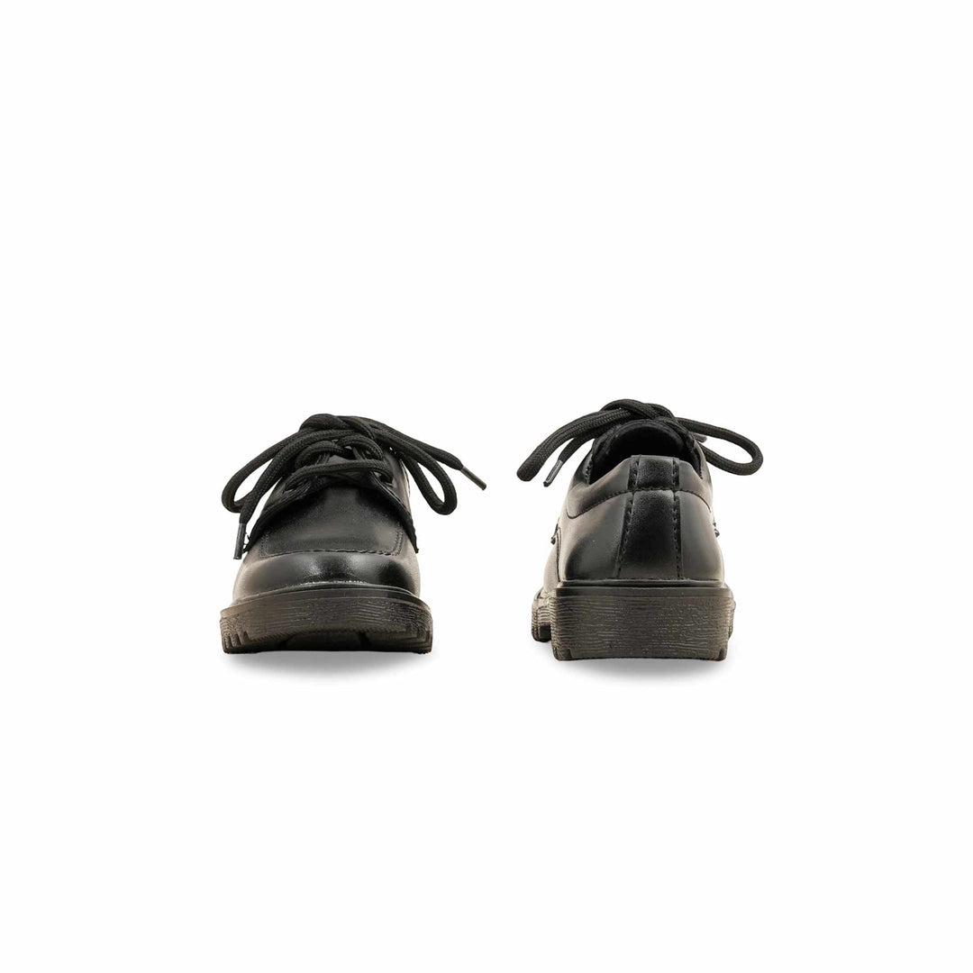 Boys Black Lace Up School Shoes SK1091