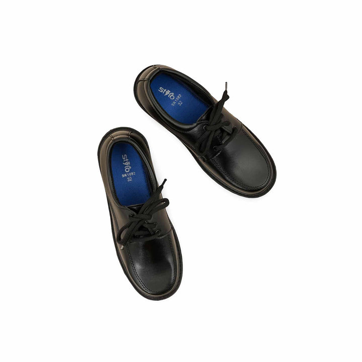 Boys Black Lace Up School Shoes SK1092