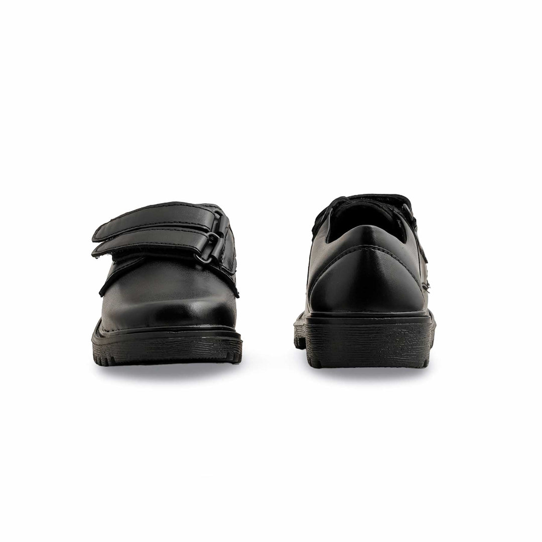 Boys Black Velcro Strap School Shoes SK1093