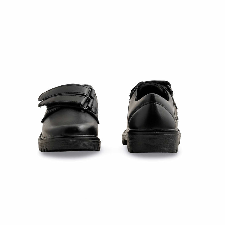 Boys Black Velcro Strap School Shoes SK1093