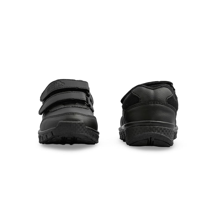 Boys Black Dual Strap Schools Shoes SK1095