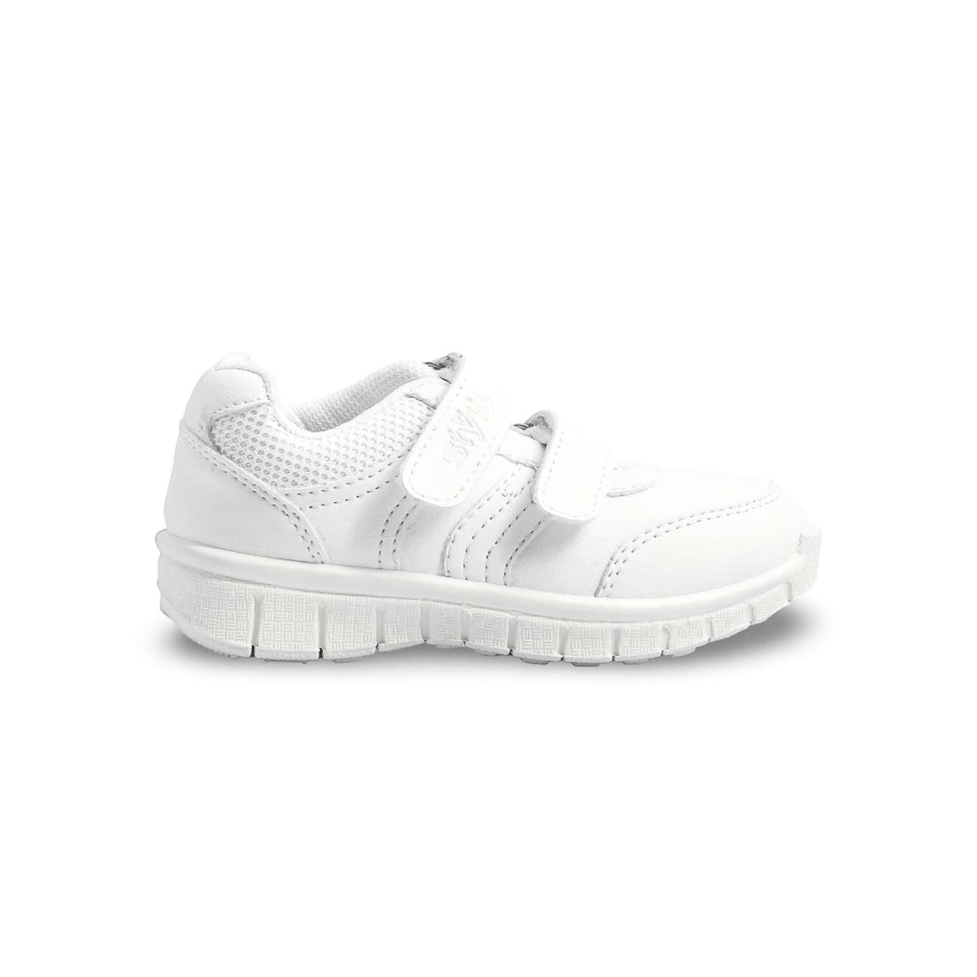 Boys White Sports School Shoes SK1095