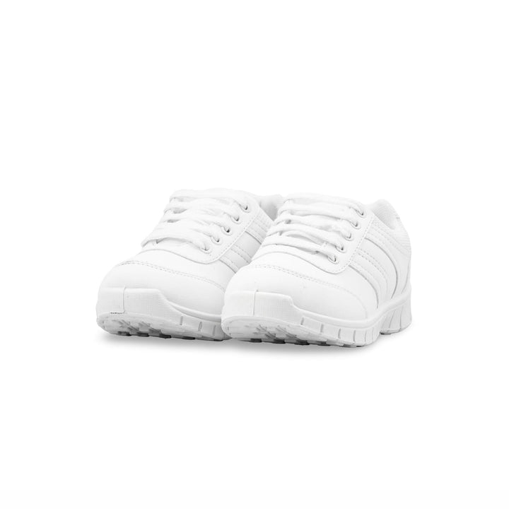 Boys White School Joggers SK1096