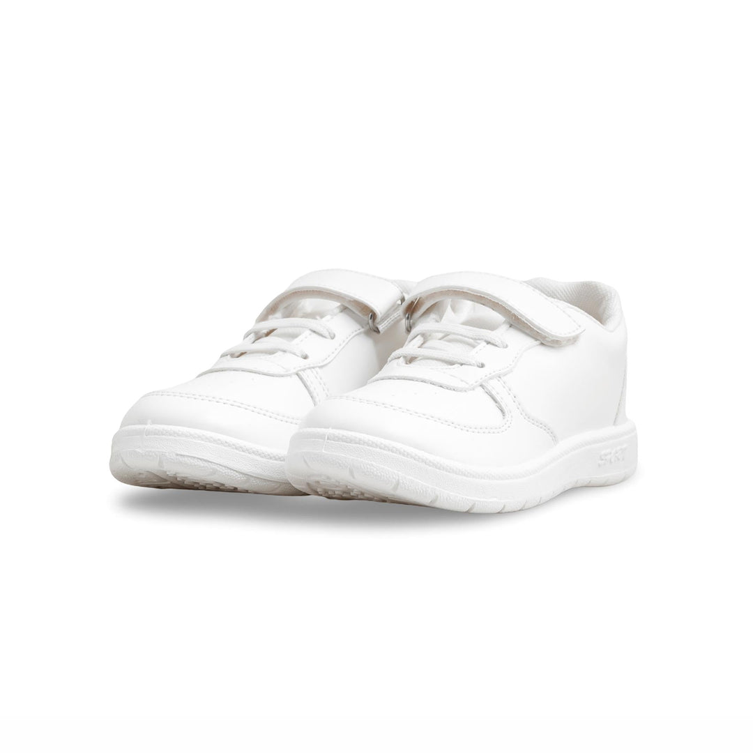 Boys White Sports School Shoes SK1099