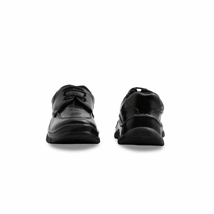 Boys Black Velcro Strap School Shoes SK1103