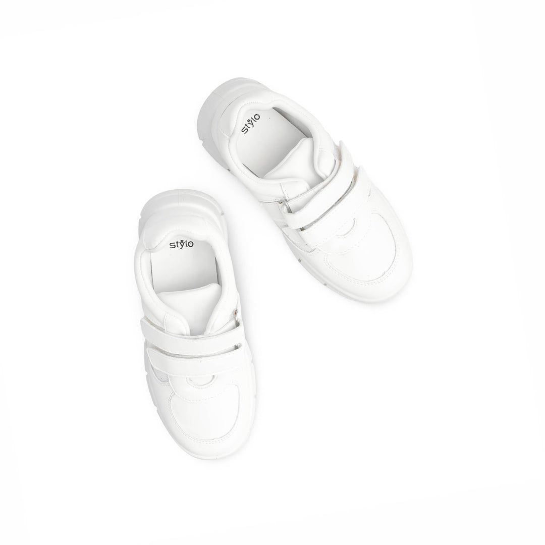 Boys White Sports School Shoes SK1108