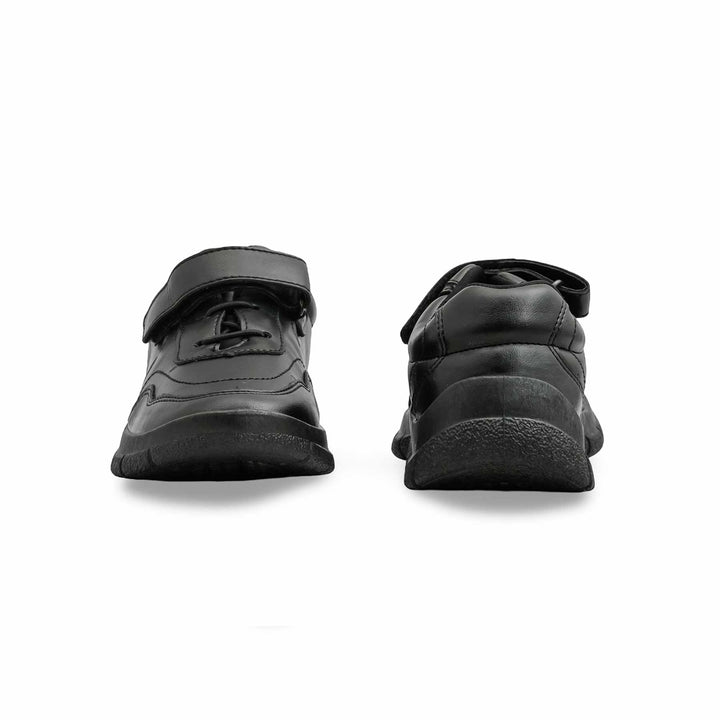 Boys Black Velcro Strap School Shoes SK1110