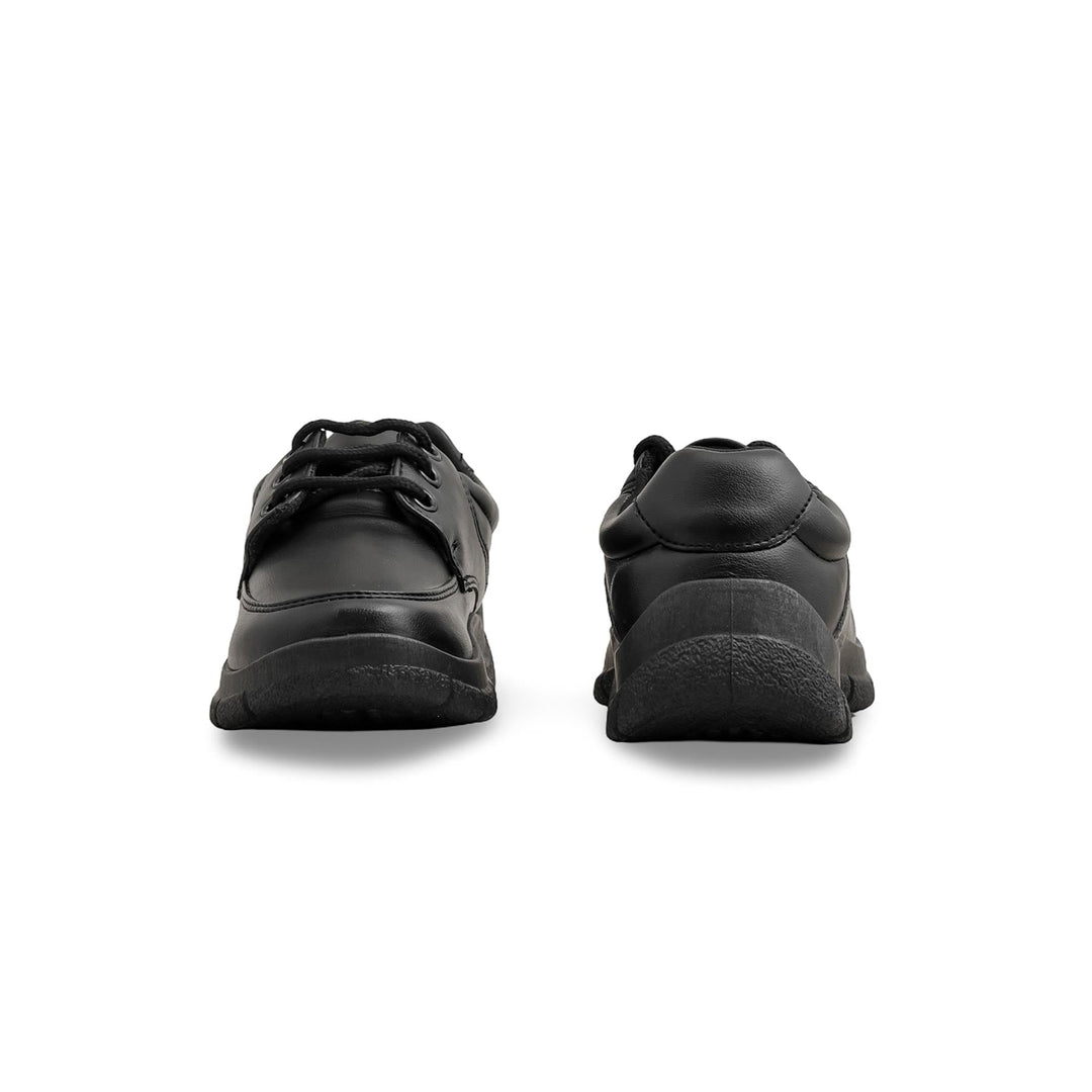 Boys Black Lace Up School Shoes SK1111