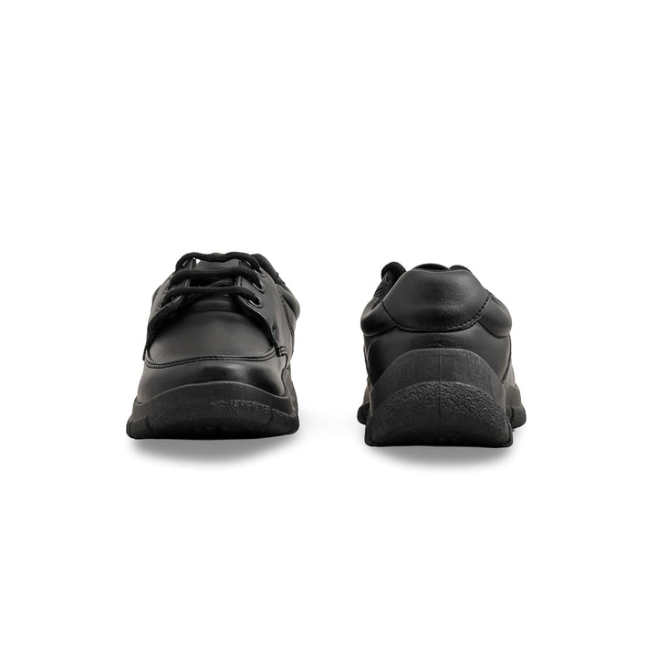 Boys Black Lace Up School Shoes SK1111