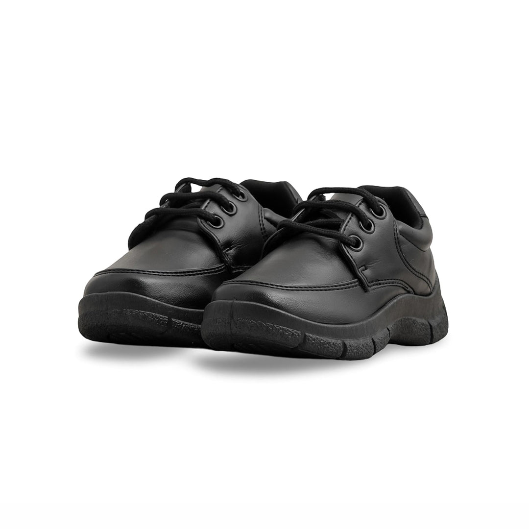Boys Black Lace Up School Shoes SK1111