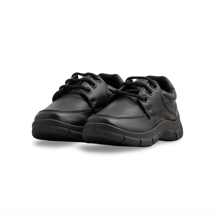Boys Black Lace Up School Shoes SK1111