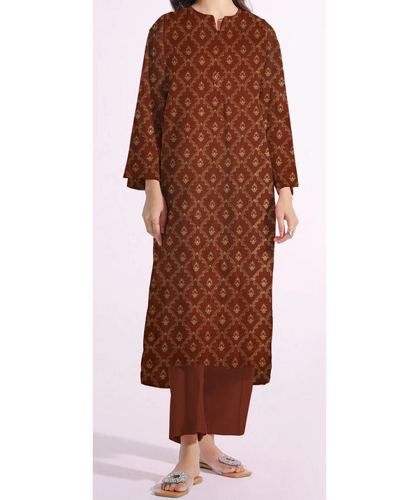 1PC- Unstitched Screen Printed Cotton Shirt US5251