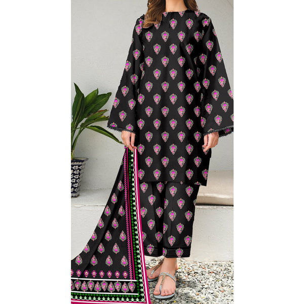 3PC- Unstitched Digital Printed Lawn Suit US5281