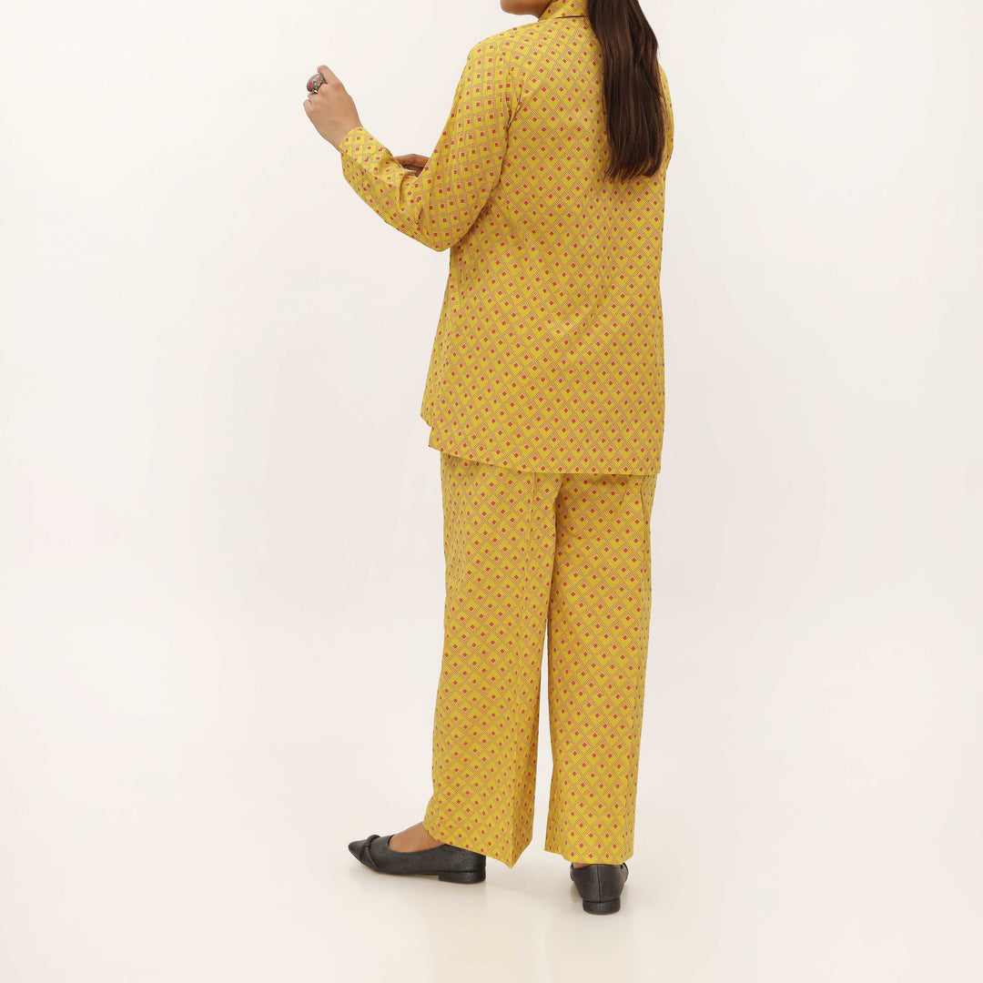 2PC- Unstitched Screen Printed Cotton Suit US5295