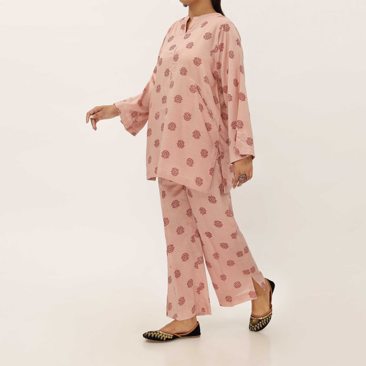 2PC- Unstitched Screen Printed Cotton Suit US5300