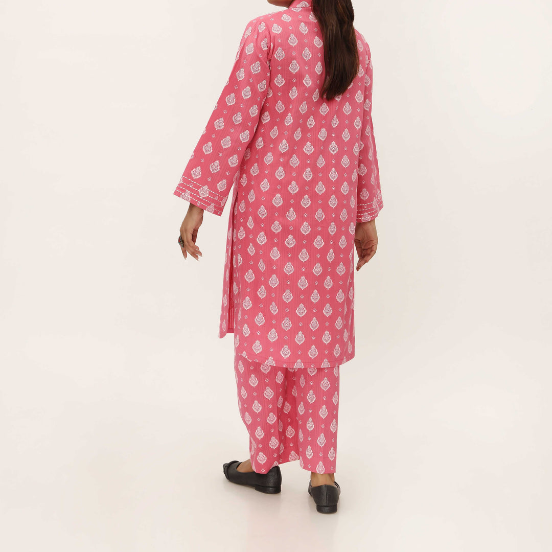2PC- Unstitched Screen Printed Cotton Suit US5310