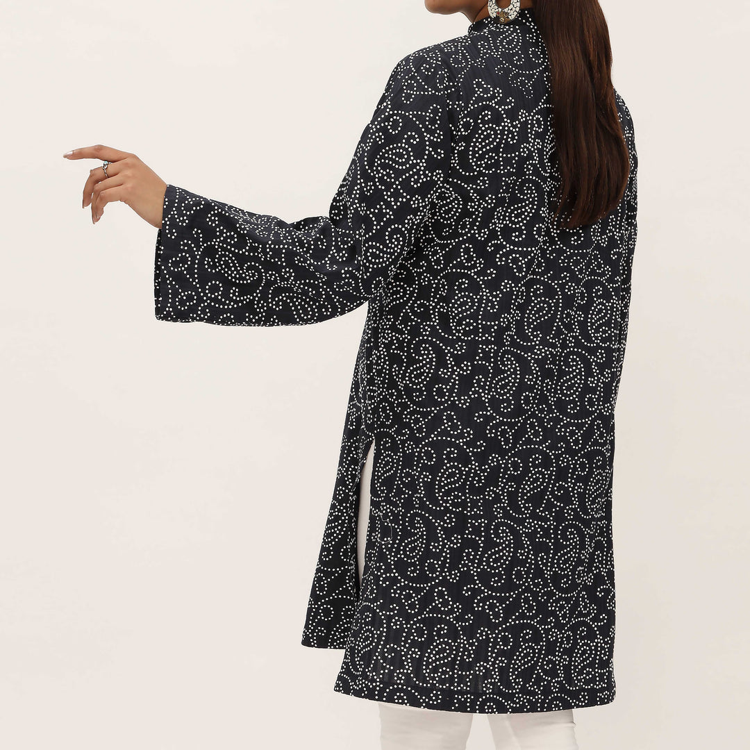 1PC- Unstitched Screen Printed Cotton Shirt US5322