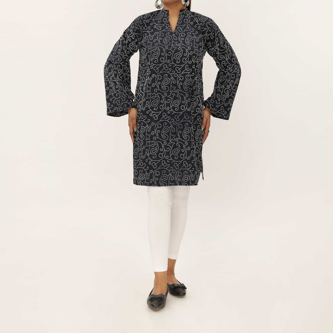 1PC- Unstitched Screen Printed Cotton Shirt US5322