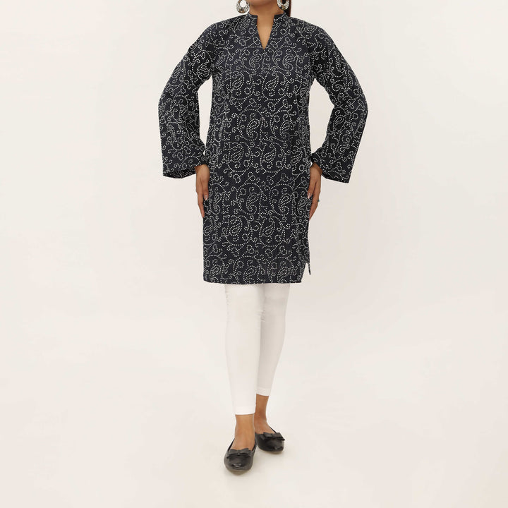 1PC- Unstitched Screen Printed Cotton Shirt US5322
