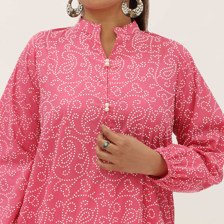 1PC- Unstitched Screen Printed Cotton Shirt US5323