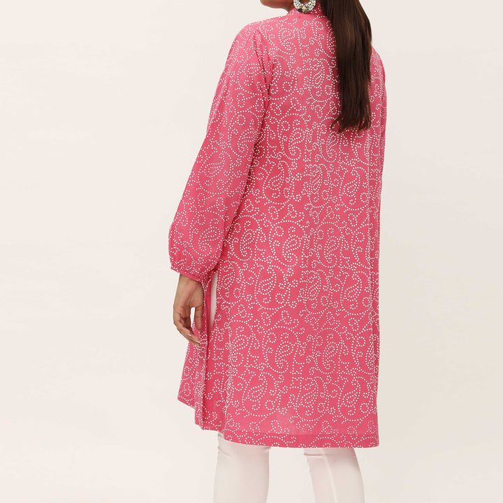 1PC- Unstitched Screen Printed Cotton Shirt US5323