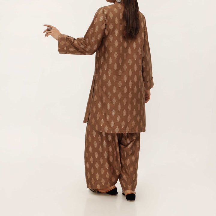 2PC- Unstitched Screen Printed Cotton Suit US5326