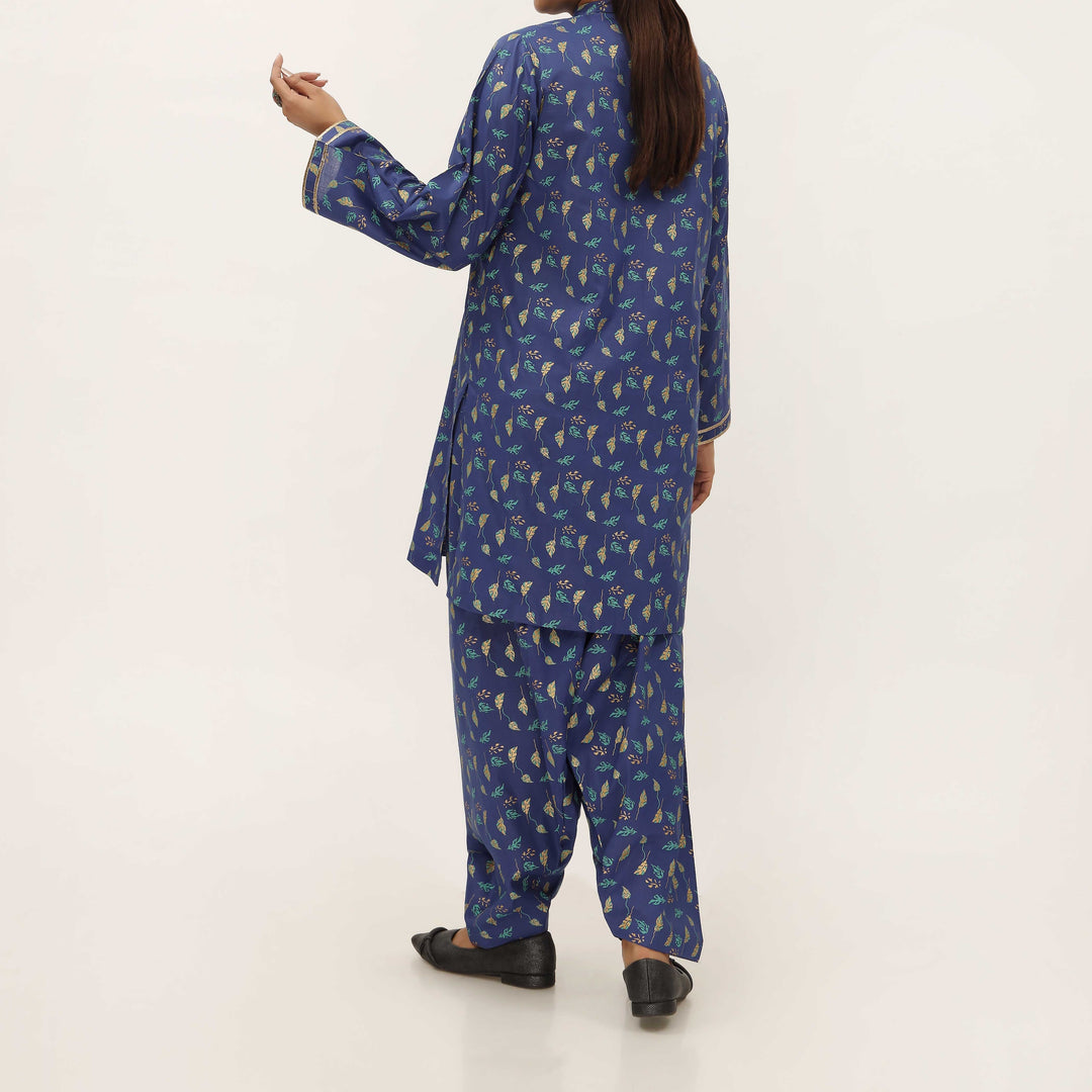 2PC- Unstitched Screen Printed Cotton Suit US5332