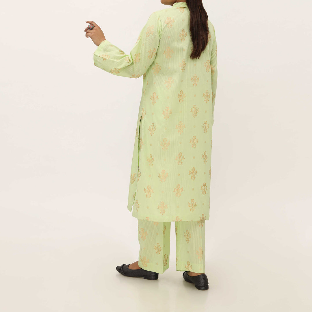 1PC- Unstitched Screen Printed Cotton Shirt US5337