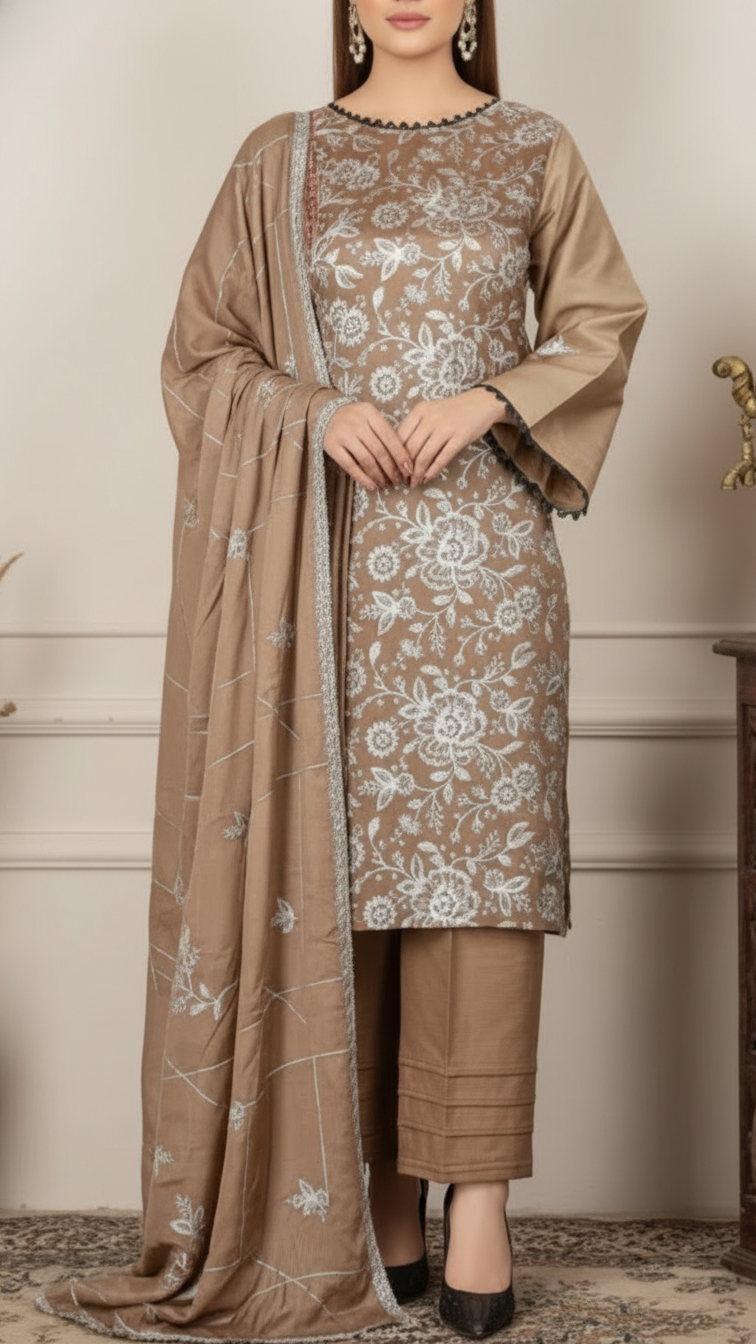 بدلة مطرزة غير مخيطة 3 قطع US5495