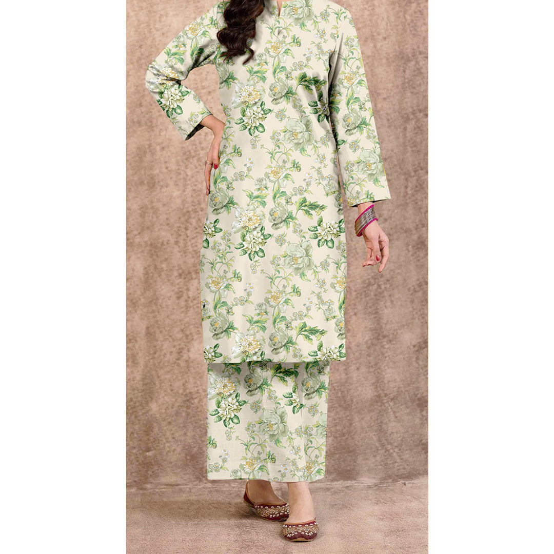 3 PC Unstitched Embroidered Suit