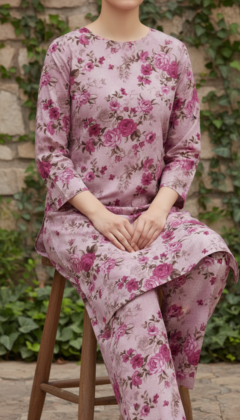 2 PC UnStitched Digital Printed Lawn Suit US6033