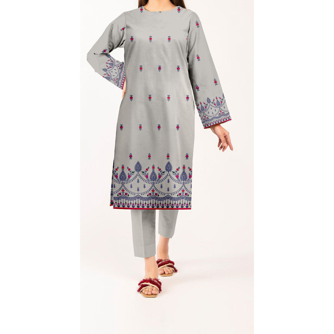 Unstitched Printed Slub Khaddar Shirt UW5013